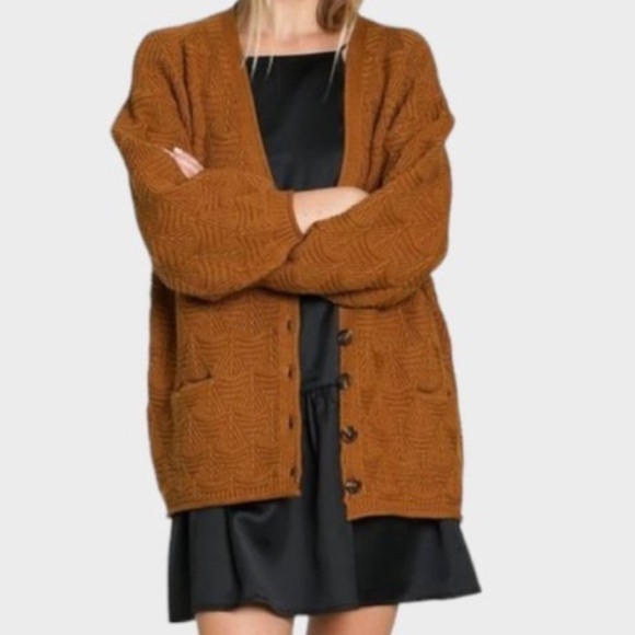 dRA Women’s Enzo Knit Oversized Cardigan Sweater Size Medium - Picture 15 of 16